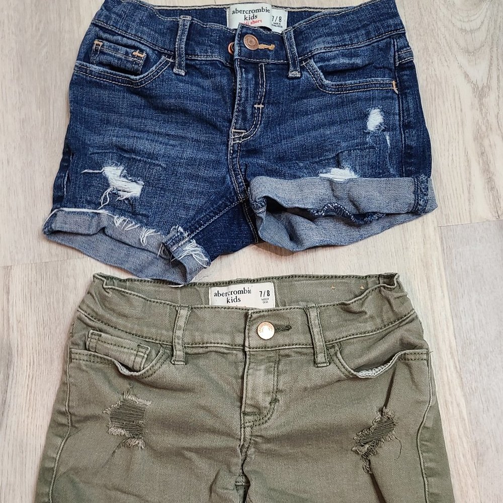 Abercrombie Kids Girls Jean Shorts Bundle 7/8